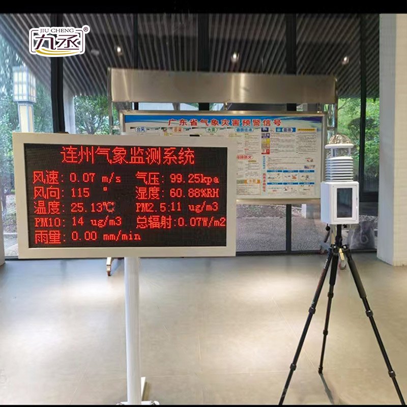 便携气象站配LED屏案例
